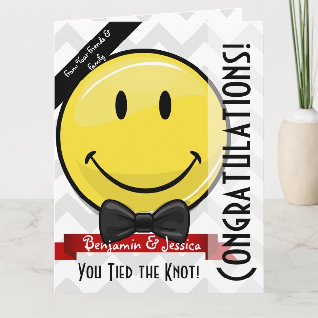 Giant Smile Marriage Congratulations Big Card (Front)