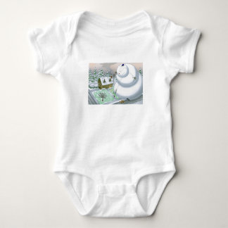 Giant Snowman Baby Bodysuit