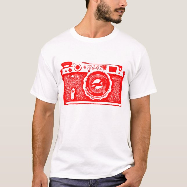 Giant Soviet Russian Camera - Red T-Shirt (Front)