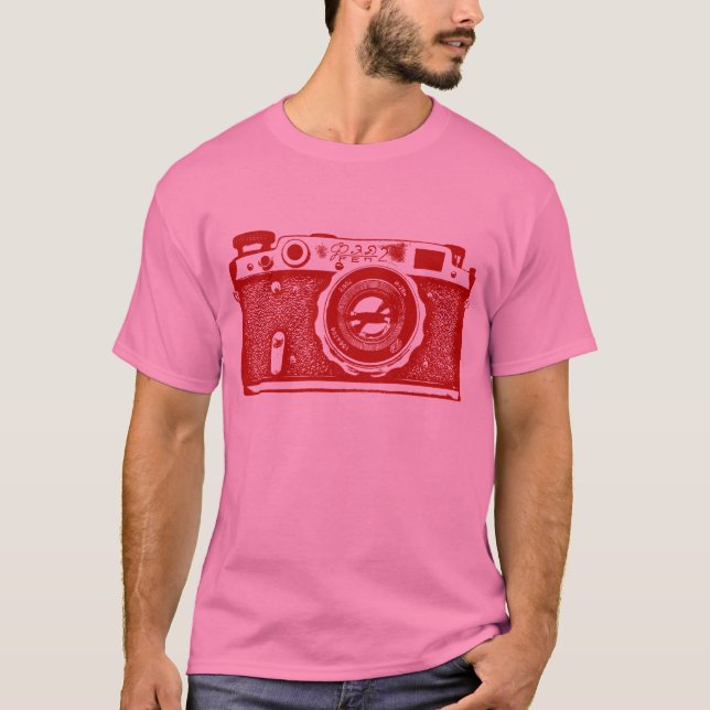 Giant Soviet Russian Camera - Ruby Red T-Shirt (Front)