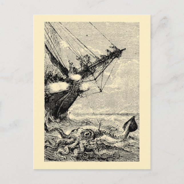 Giant Squid from 20000 Leagues Under The Sea Postcard (Front)