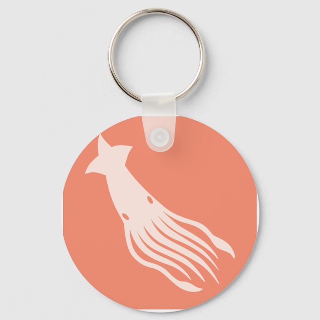 Giant Squid Icon Key Ring (Front)