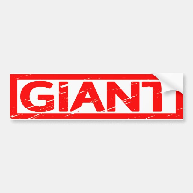Giant Stamp Bumper Sticker (Front)