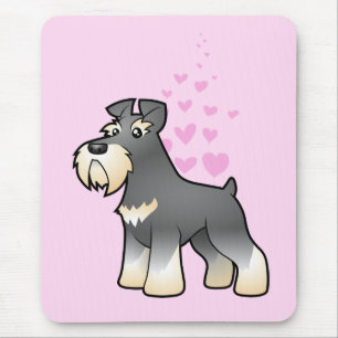 Giant/Standard/Miniature Schnauzer Love Mouse Pad