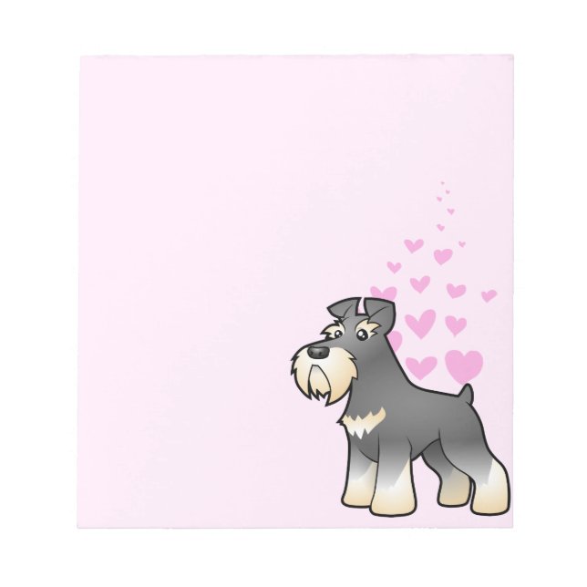 Giant/Standard/Miniature Schnauzer Love Notepad (Front)