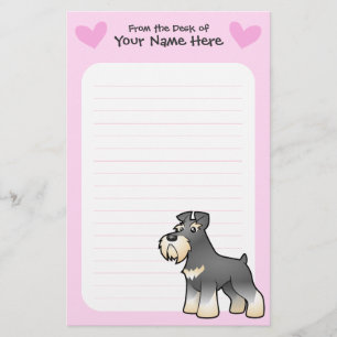 Giant/Standard/Miniature Schnauzer Love Stationery