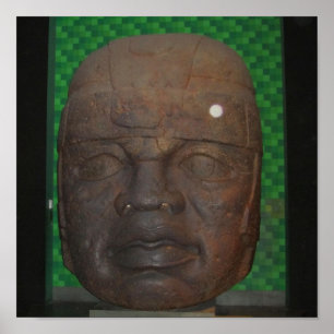 Giant Stone Head Poster