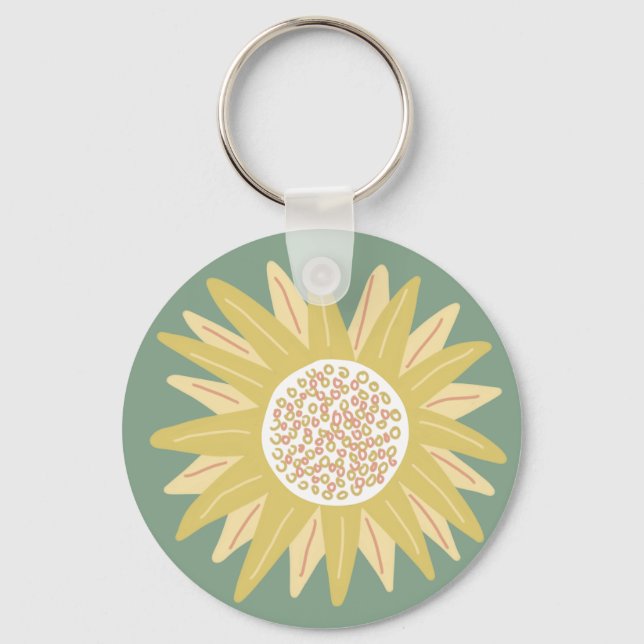 Giant Sunflower Key Ring (Front)