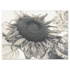 Giant Sunflowers Vintage Sepia Decoupage Art