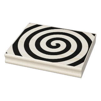 Giant Swirling Spiral Rubber Stamp
