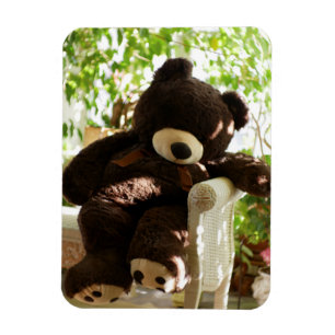 Giant Teddy Bear Relaxing in Paradise Magnet