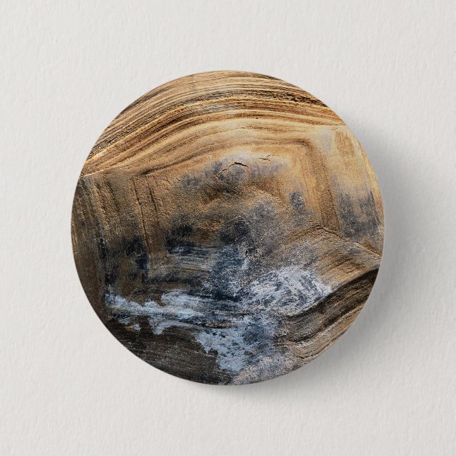 GIANT TORTOISE SHELL 6 CM ROUND BADGE (Front)