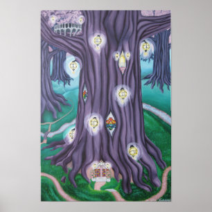Giant Tree made of Amethyst Poster