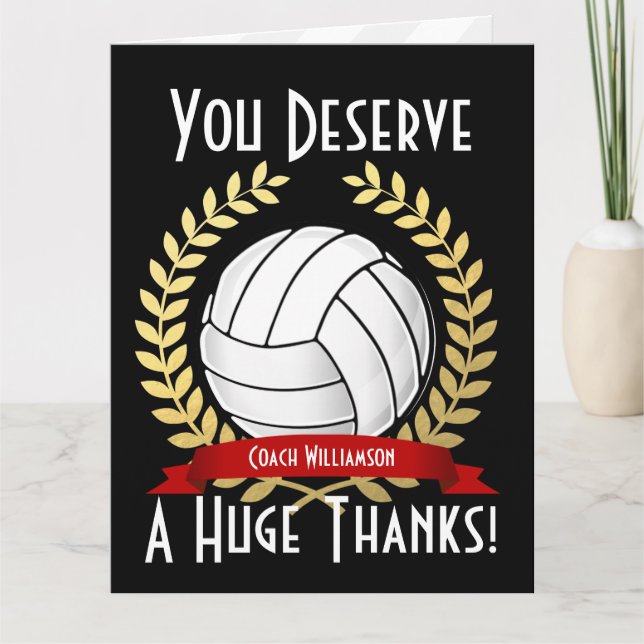 Giant Volleyball Coach Thank You (Front)