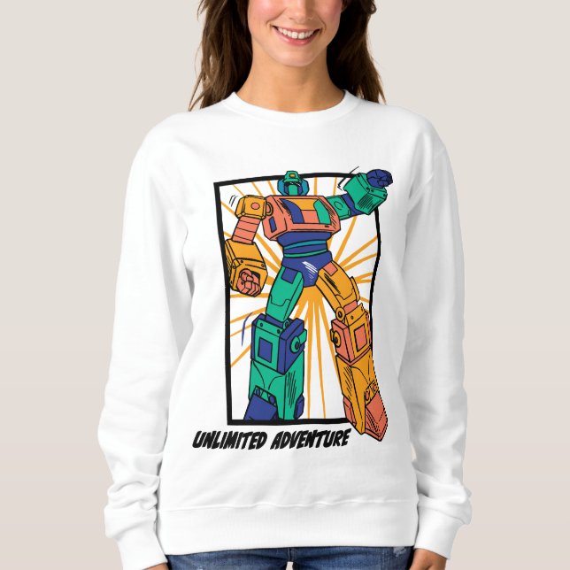 Giant Warrior Robot: Unlimited Adventure Sweatshirt (Front)