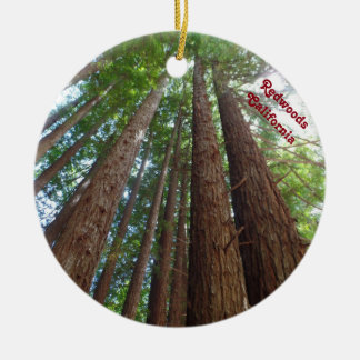 Giantic Redwood Trees National Forest California Ceramic Tree Decoration