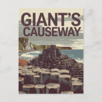 Giant's Causeway Ireland Illustration Travel Art