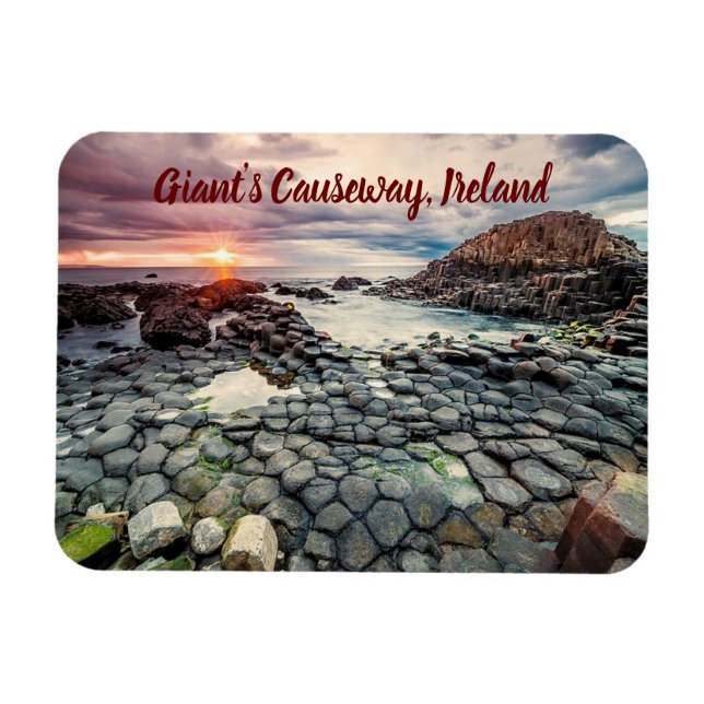 Giant's Causeway Ireland stylized Magnet (Horizontal)
