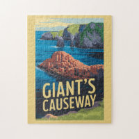 Giant's Causeway Ireland Travel Art Vintage