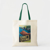 Giant's Causeway Ireland Travel Art Vintage