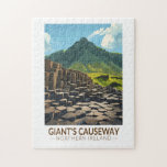 Giant's Causeway Northern Ireland Illustration Jigsaw Puzzle<br><div class="desc">Giant's Causeway in a vector art style. The Giant's Causeway is made up of over 40, 000 interlocking basalt columns that were formed by lava that cooled and contracted,  creating regular stress patterns and cracks.</div>