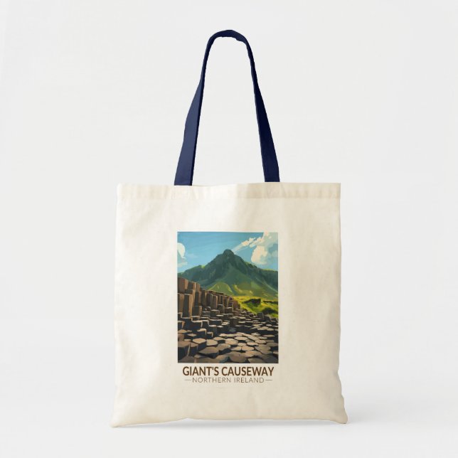 Giant's Causeway Northern Ireland Illustration Tote Bag (Front)