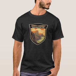 Giants Causeway Northern Ireland Landmark Badge Vi T-Shirt