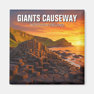 Giants Causeway Northern Ireland Travel Sunset Magnet