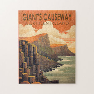 Giants Causeway Northern Ireland Travel Vintage Jigsaw Puzzle