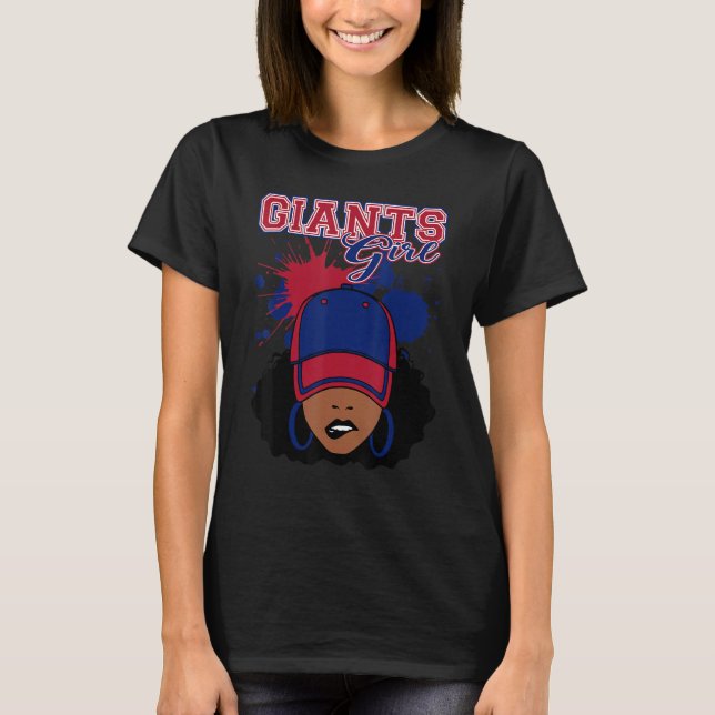 Giants Girl Sports Fan Team Spirit T-Shirt (Front)
