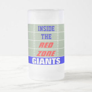 GIANTS INSIDE THE RED ZONE FROSTED GLASS BEER MUG