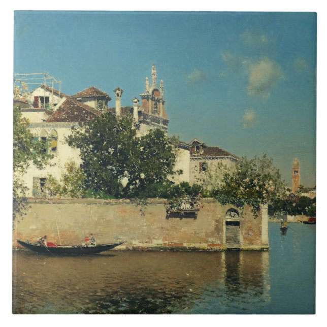 Giardino del Palazzo Vendramin in Venice Tile (Front)