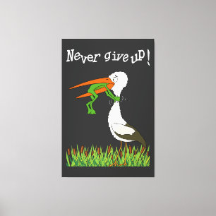 Gib niemals auf ! T-Shirt Acryl Wandkunst Galeriel Canvas Print