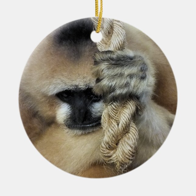 GIBBON CERAMIC TREE DECORATION (Front)