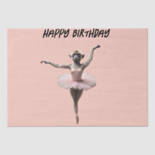 Gibbon Monkey Ballet Dancer In A Tutu, Tissue Paper