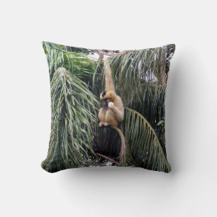Gibbon Monkey Just Chillin, Throw Cushion