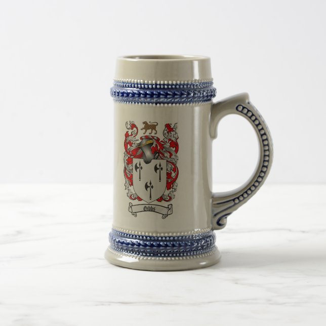 Gibbs Coat of Arms Stein / Gibbs Crest Stein (Right)
