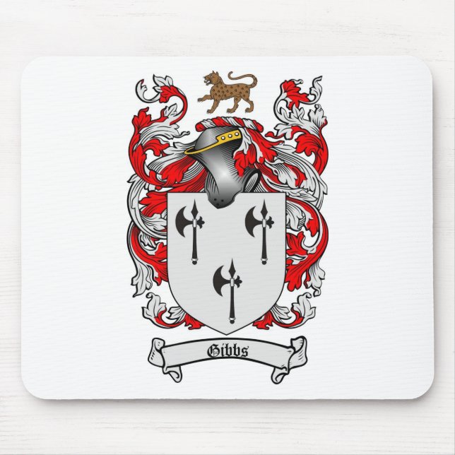 GIBBS FAMILY CREST -  GIBBS COAT OF ARMS MOUSE PAD (Front)
