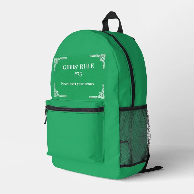 Gibbs' rule 73 printed backpack (Back Corner Right)