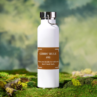 Gibbs' rule 91 water bottle