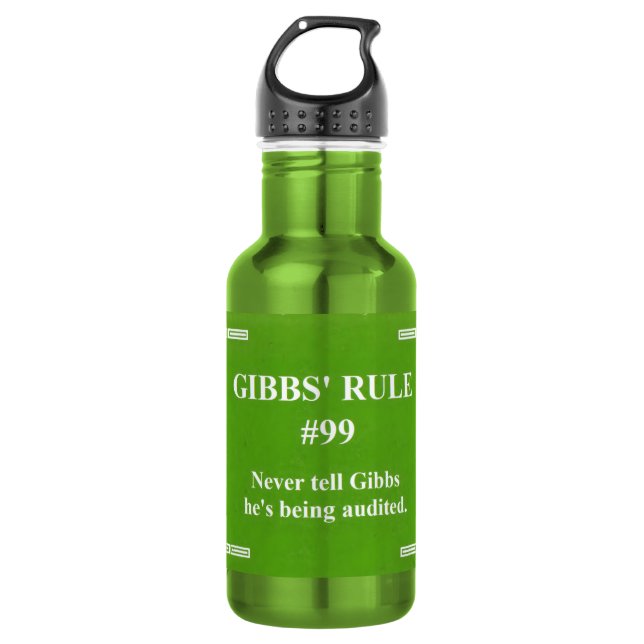 Gibbs' rule 99 532 ml water bottle (Front)