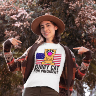 GIBBY CAT FOR PRESIDENT 2024 FUNNY T-SHIRTS