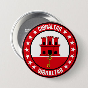 Gibraltar 7.5 cm round badge