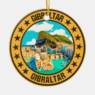 Gibraltar                                          ceramic tree decoration