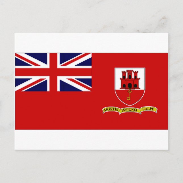 Gibraltar Civil Ensign Postcard (Front)