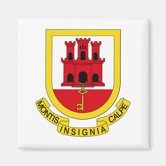 Gibraltar coat of arms magnet (Front)