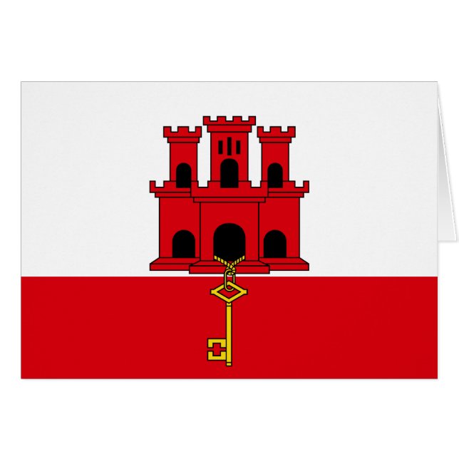 Gibraltar Flag (Front Horizontal)