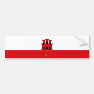Gibraltar Flag Bumper Sticker