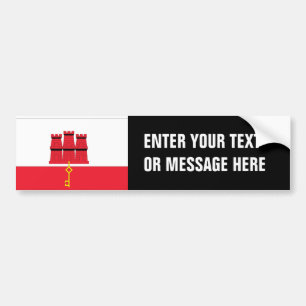 Gibraltar Flag Bumper Sticker