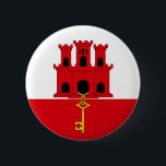 Gibraltar Flag Button<br><div class="desc">Button with the Flag of Gibraltar.</div>